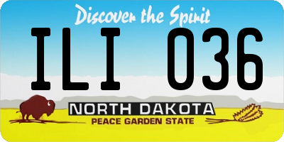 ND license plate ILI036