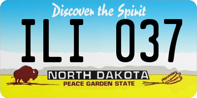 ND license plate ILI037