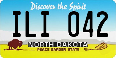 ND license plate ILI042