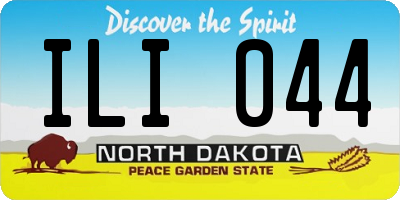 ND license plate ILI044