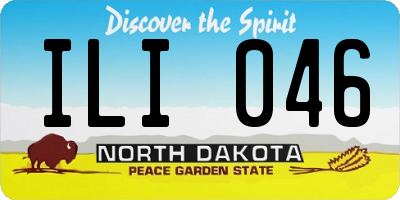 ND license plate ILI046