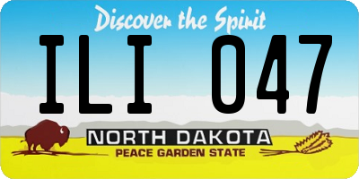 ND license plate ILI047