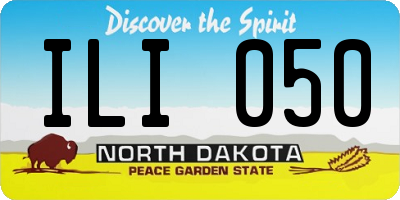 ND license plate ILI050