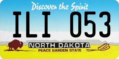 ND license plate ILI053