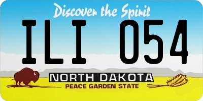 ND license plate ILI054