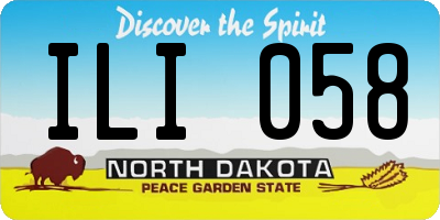 ND license plate ILI058