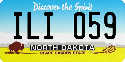 ND license plate ILI059