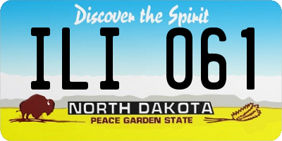ND license plate ILI061