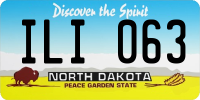 ND license plate ILI063