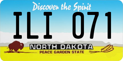 ND license plate ILI071