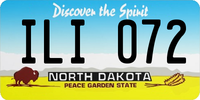 ND license plate ILI072