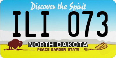 ND license plate ILI073