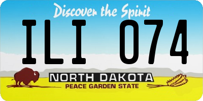 ND license plate ILI074