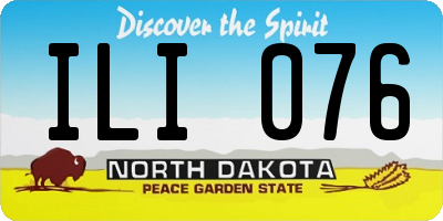 ND license plate ILI076