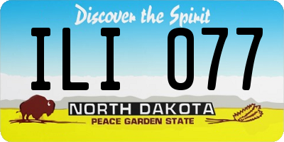 ND license plate ILI077