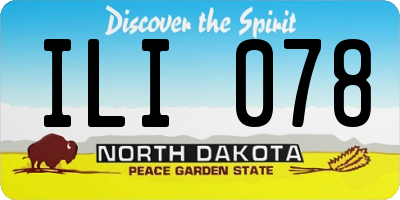 ND license plate ILI078