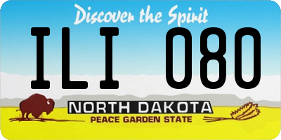 ND license plate ILI080