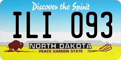 ND license plate ILI093