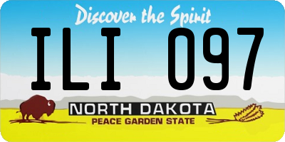 ND license plate ILI097