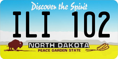 ND license plate ILI102