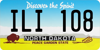 ND license plate ILI108