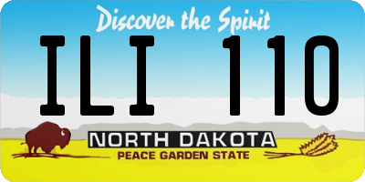 ND license plate ILI110