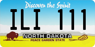 ND license plate ILI111