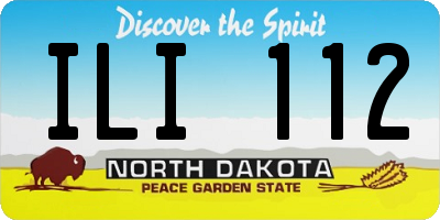 ND license plate ILI112