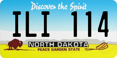 ND license plate ILI114