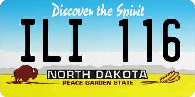 ND license plate ILI116
