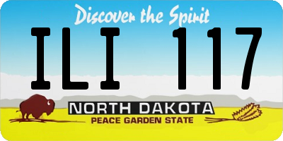 ND license plate ILI117