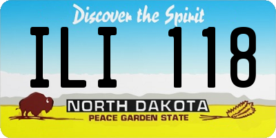ND license plate ILI118