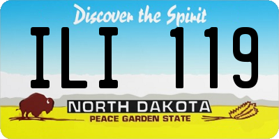 ND license plate ILI119