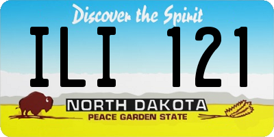 ND license plate ILI121