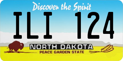 ND license plate ILI124