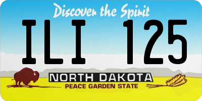 ND license plate ILI125