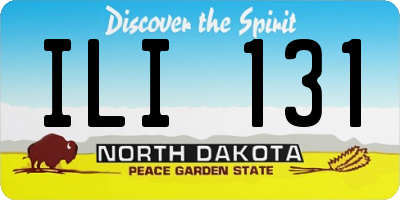ND license plate ILI131