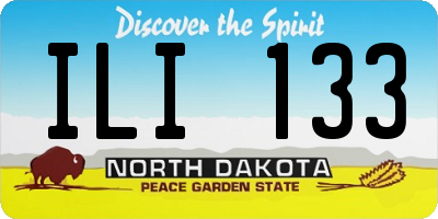 ND license plate ILI133