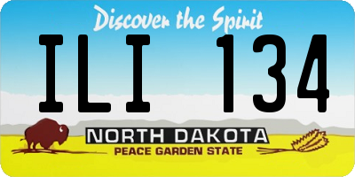 ND license plate ILI134