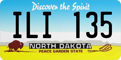ND license plate ILI135
