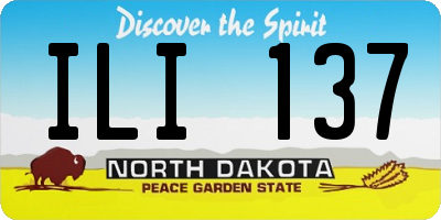 ND license plate ILI137