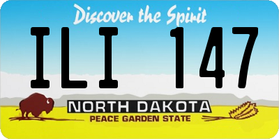 ND license plate ILI147
