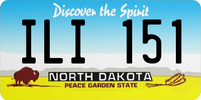 ND license plate ILI151