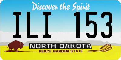 ND license plate ILI153