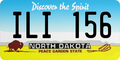 ND license plate ILI156