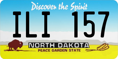ND license plate ILI157