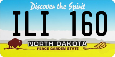 ND license plate ILI160