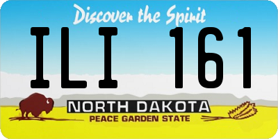 ND license plate ILI161