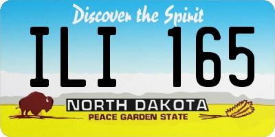 ND license plate ILI165