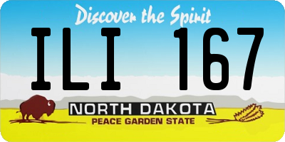 ND license plate ILI167